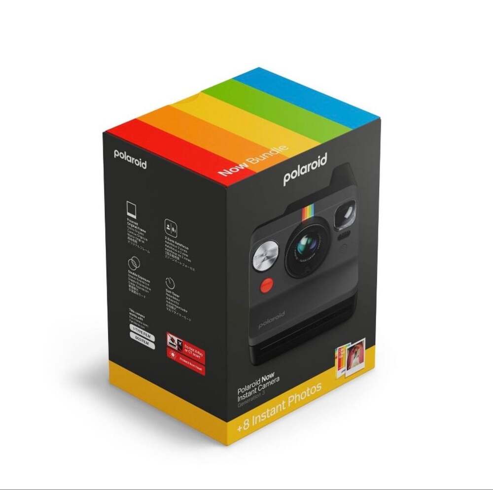 Polaroid Now Generation 3 i-Type Instant Camera - Black with 8 i-Type Color Film - Picture 7 of 8